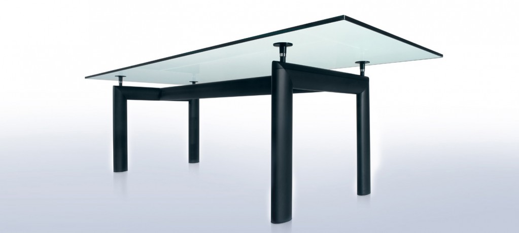 Table LC6 – Base noire et verre – Cassina