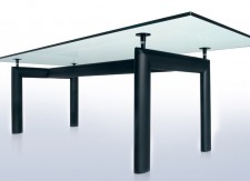 Table LC6 – Base noire et verre – Cassina