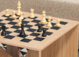 Table basse Calvert - Table d'appoint Calvert Chess - Calvert Chess - Table basse design Ferdinand Kramer -Table d'échèque -  E15 - 1951 - LVC Design